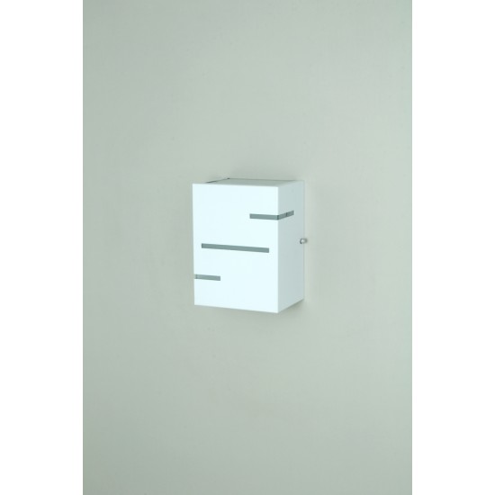 ARANDELA CATARINA C/ 2 Lamp. HALOPIN BRANCO TEX. 123/02 REAL