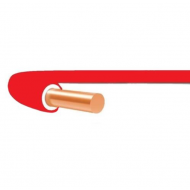 FIO SOLIDO 750 V 10,00   VERMELHO SIL - P/METRO