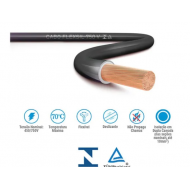 CABO FLEXSIL 750 V 6,00m PRETO SIL - EMB. 100MT