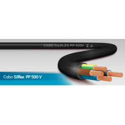 CABO SILFLEX PP 500 V 2X1,50   PRETO SIL - P/METRO