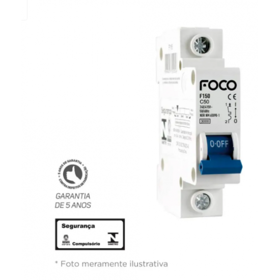 DISJUNTOR DIN 1X40A F140 FOCO DISJUNTOR DIN 1X40A F140 FOCO