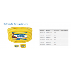 ELETRODUTO CORRUGADO LEVE DN 20mm (1/2“) X 50m PLASTILIT