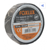 FITA ISOLANTE 10M PRETA FOXLUX