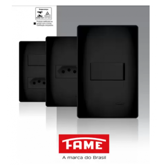 INTERRUPTORES SIMPLES PRETO 16A/250V C/P SHP 4051 FAME