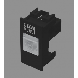 MODULO TOMADA PRETO REDE RJ45 - 6E 8V SHP 4041 FAME