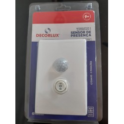 Sensor de Presenca C/Chave 9m, 4x2,100-240V, Branco DECORLUX